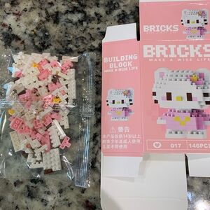 Pink and White Building Block Set